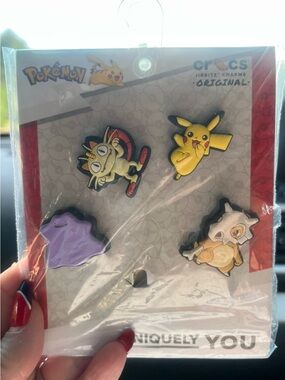Pokemon Crocs Jibbitz Pikachu & Friends Purple/Yellow Charm Set 4-pack